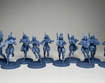 Greater Good Female Warriors by Minigames Miniatures. 28mm scale made to order 3D print.