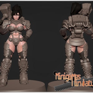 Space Nuns Matriarch Lady Ferrus by Minigames Miniatures. 32mm scale made to order 3D print.