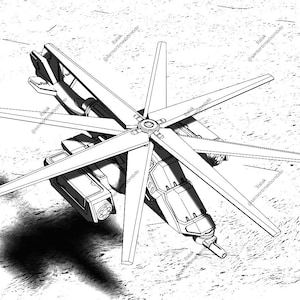 Attaque balak VTOL (1 modèle) par Sir Mortimer Bombito, SMB. Mini modèle imprimé en 3D à l&#39;échelle 1/285 de 6 mm.