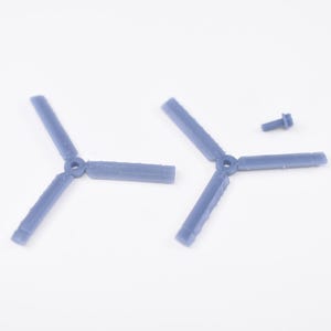 Replacement rotors (x2) for Ka500 attack VTOL by Sir Mortimer Bombito, SMB. 6mm, 1/285 scale 3d printed mini.