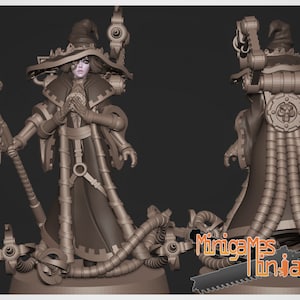 Imperial Tech Priestess Ranni by Minigames Miniatures. 32mm scale made to order 3D print.