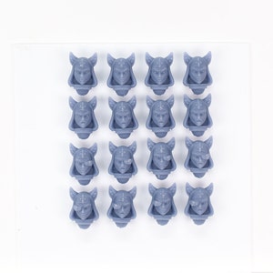 Space Neko Nun Habits head pack 3, 32mm female head pack, by Minigames Miniatures. Made to order 3D print.
