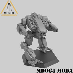 Mdog 4A Mecha (1 model) by Sir Mortimer Bombito, SMB. 6mm, 1/285 scale 3d printed mini.