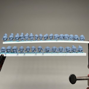Space Nuns 32mm sci-fi female head pack 12 Ponytails by Minigames Miniatures. Made to order 3D print.