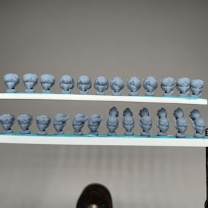 Greater Good 32mm sci-fi female head pack variation 2 by Minigames Miniatures. Made to order 3D print.