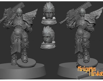 Space Nuns Matriarch Lady Dorn by Minigames Miniatures. 32mm scale made to order 3D print.