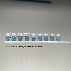 Space Nuns 32mm sci-fi female head pack 10 Helmets by Minigames Miniatures. Made to order 3D print.