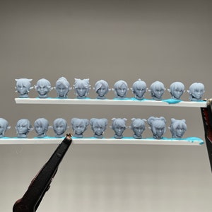 Space Elves 32mm sci-fi female head pack 1 by Minigames Miniatures. Made to order 3D print.