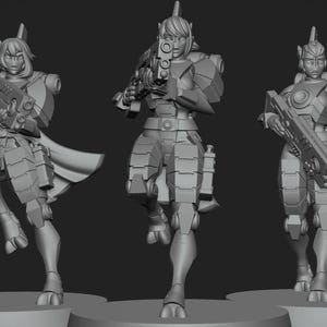 Greater Good Female Breacher Warriors (10 models) by Minigames Miniatures. 32mm scale made to order 3D print.