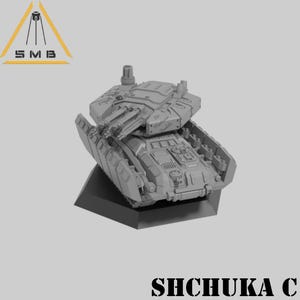 Schuka C Tank (1 model) by Sir Mortimer Bombito, SMB. 6mm, 1/285 scale 3d printed mini.