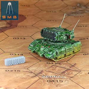 Nesun Raket Tank (1 model) by Sir Mortimer Bombito, SMB. 6mm, 1/285 scale 3d printed mini.