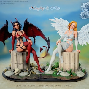 Ronin Arts Workshop Naughty and Nice SFW and NSFW. 75mm made to order 3D print miniature