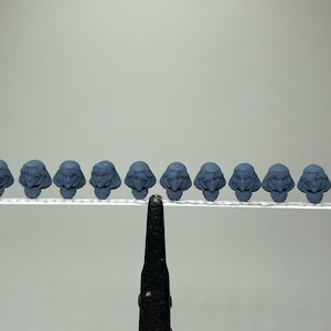Space Nuns 32mm sci-fi female head pack 3 Hoods by Minigames Miniatures. Made to order 3D print.