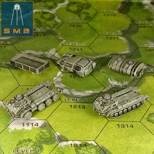 Truck PG (2 modellen) van Sir Mortimer Bombito, MKB. 6 mm, schaal 1/285 3D-geprint mini.