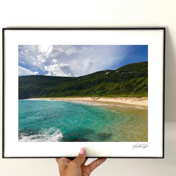 FRAMED+SIGNED: Plage du Gouvernour (Governor’s Beach) / Saint Barthélemy