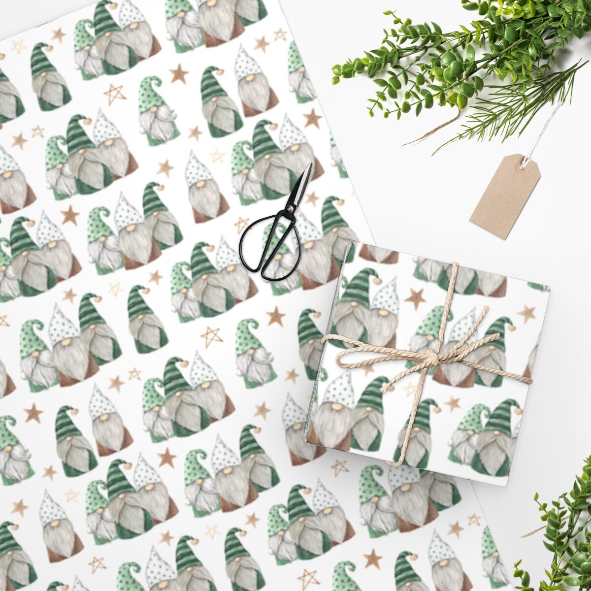 Wrapping Paper Roll Hare Wrapping Paper, Woodland Birthday Wrapping Paper  Roll, Folk Wrapping Paper 