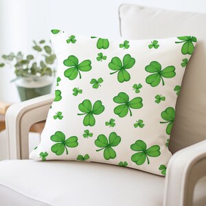 Shamrock St. Patrick's Day Throw Pillow Cover, St Patricks Day Decor, Irish Home Decor