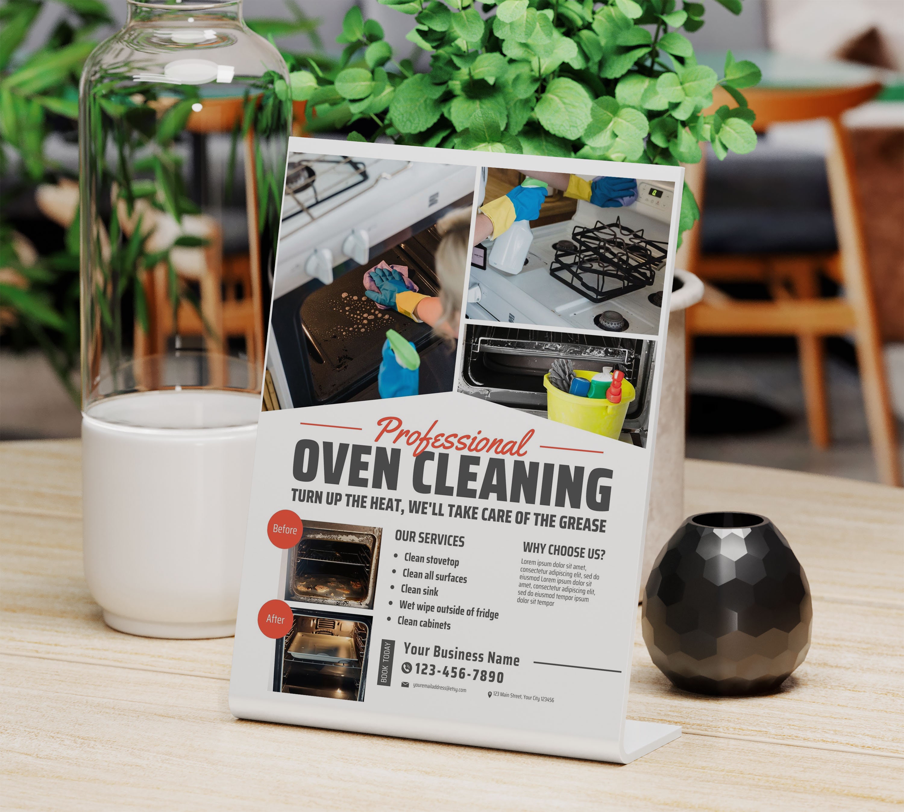 Flyer Kitchen Clean Professional Oven Cleaning Flyer Template | Canva | 8.5 X 11 Inch ...