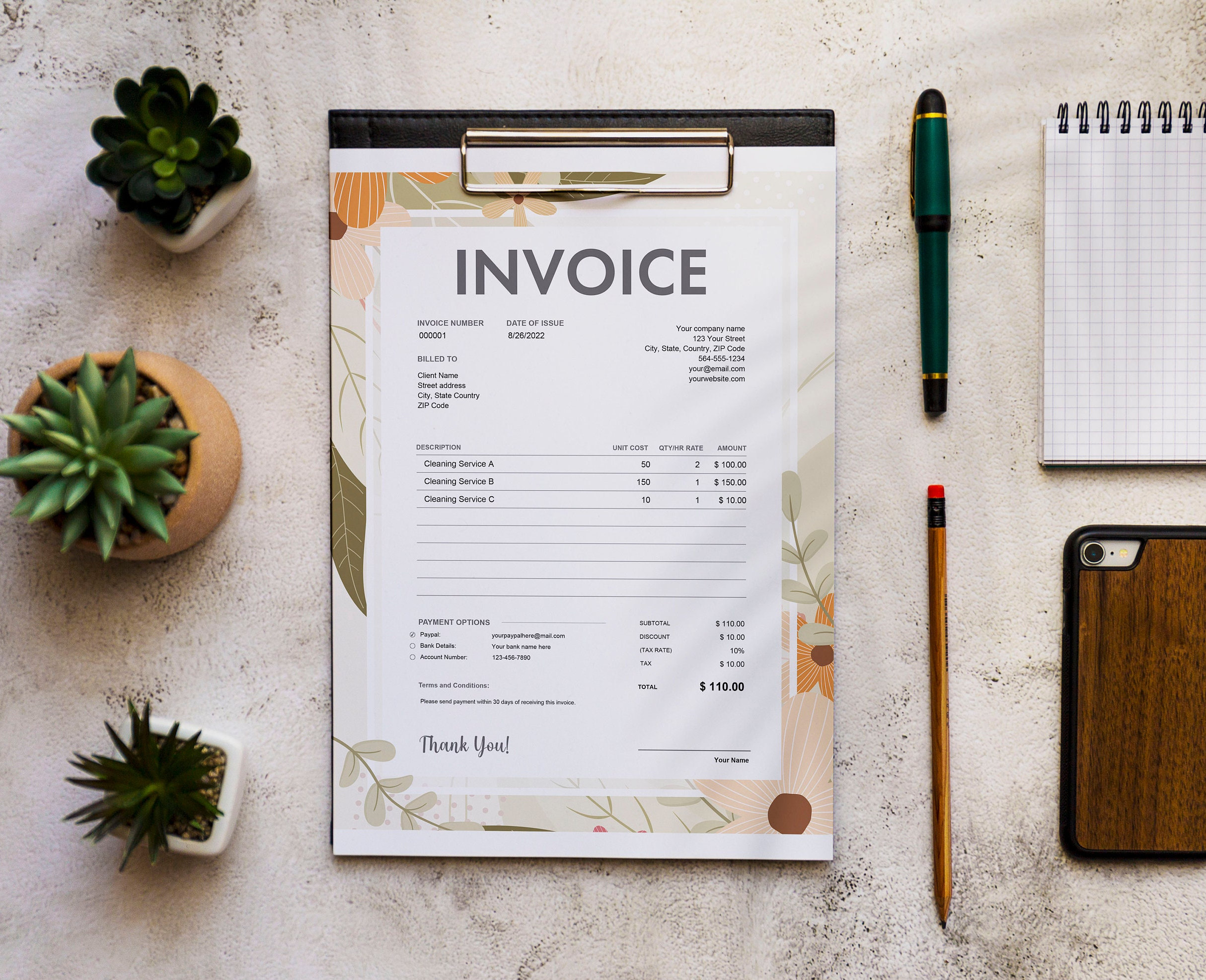Free Invoice Template for Cleaners