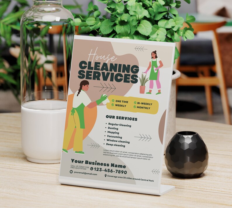 House Cleaning Service Flyer Template | Canva | US Letter Size 8.5