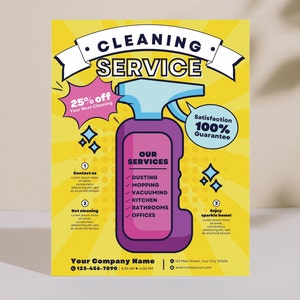 Flyer Kitchen Clean Cleaning Service Printable Flyer | Business Flyer Template | CANVA | US ...