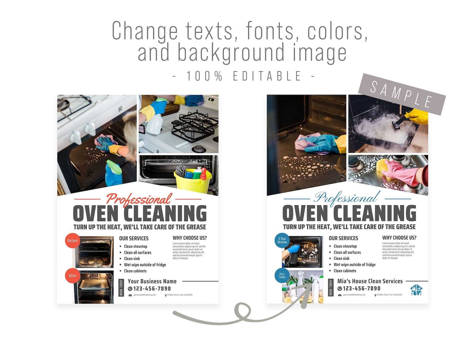 Professional Oven Cleaning Flyer Template | Canva | 8.5 X 11 Inch ...