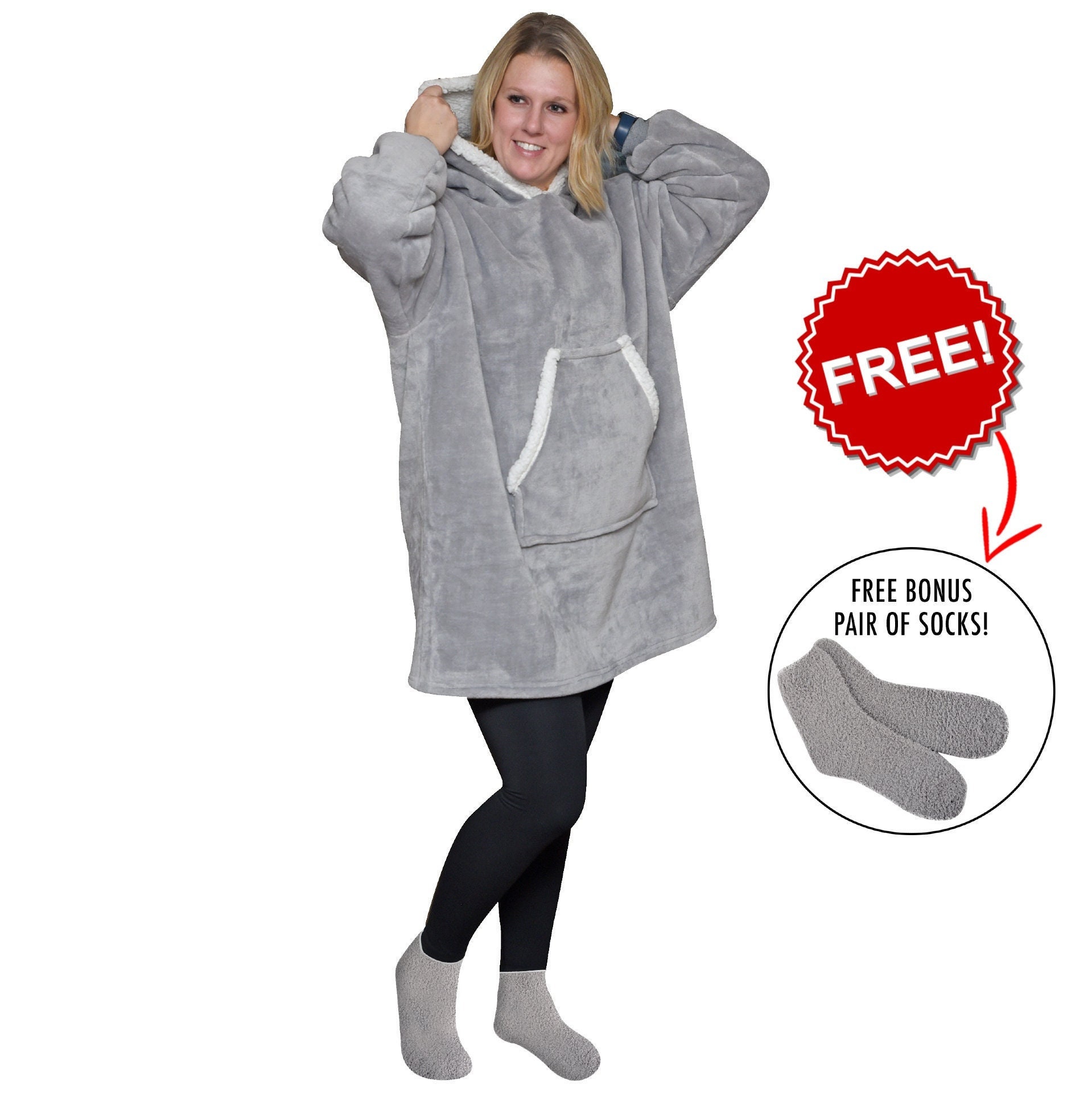 Comfortable Giant Hoody,Fit for Men Women Teens Warm Wangy Hoodie Sweatshirt Blanket,Oversized Super Soft 