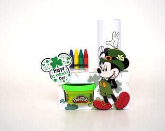 Playdoh, Crayon Coloring Page Party Favor Boxes