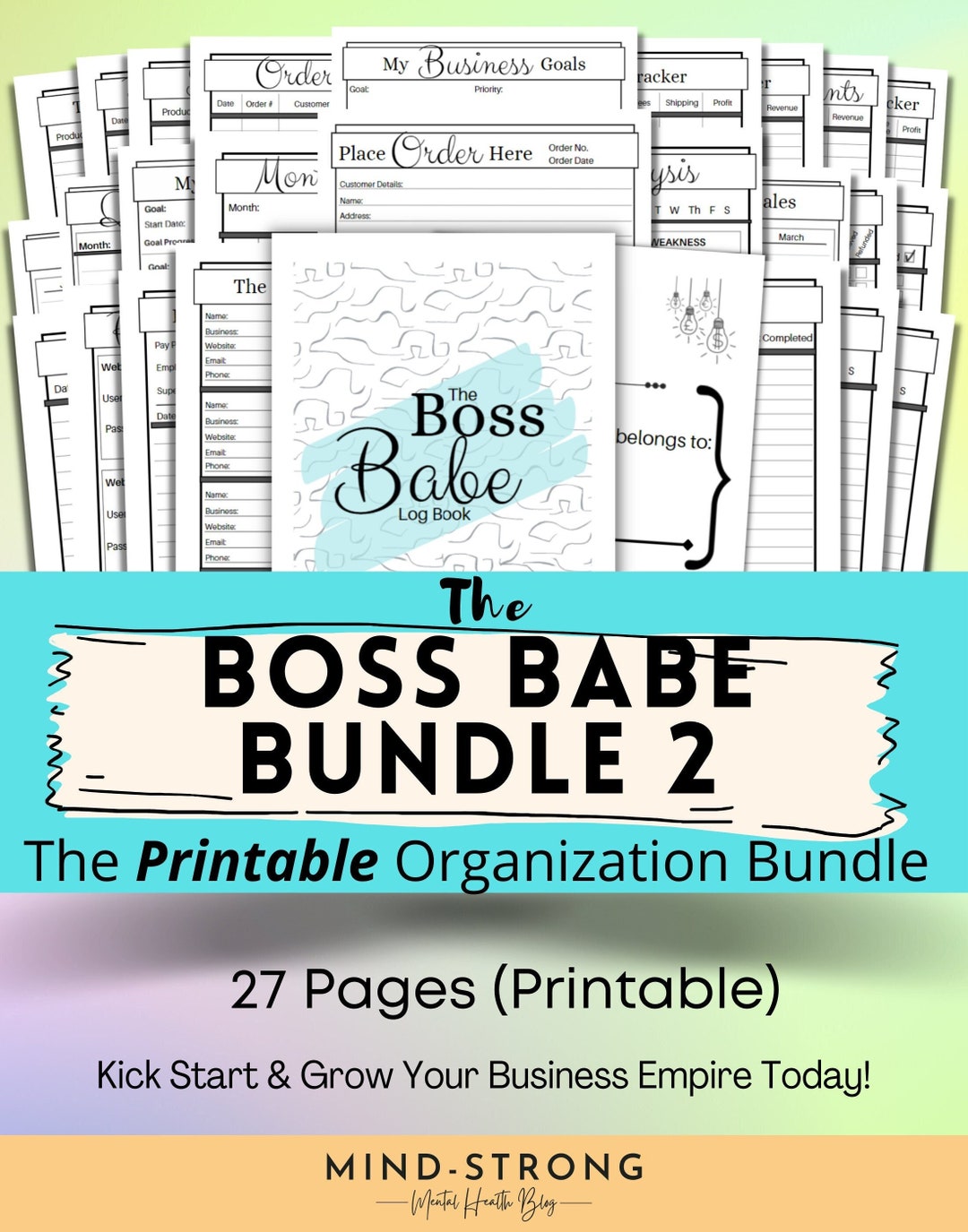 Boss Babe Business Planner, Printable Organizer Prompts, for Marketing ...