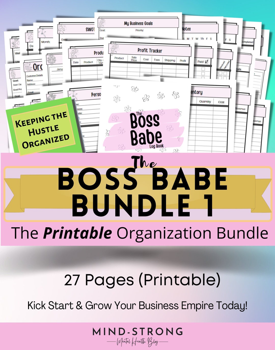 Boss Babe Business Planner, Printable Organizer Prompts, for Marketing ...
