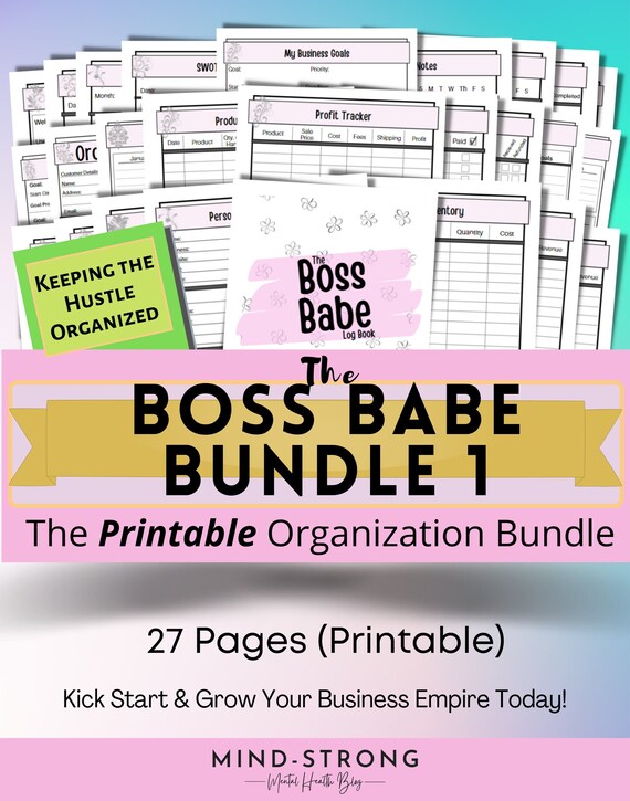 Boss Babe Business Planner Printable Organizer Prompts for | Etsy