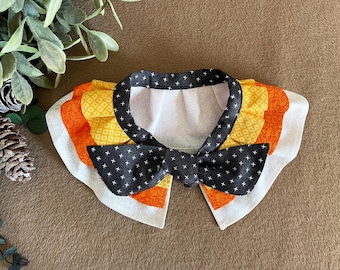 Candy Corn Bandana, Halloween Bandana, Dog Mom Gift, Dog Scarf, Pet Bandana, Cute dog accessories, Girl Dog, Dog Bandana, Dog Cape, Collar