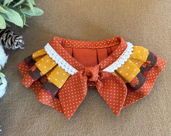 Fall Dog Bandana: Thanksgiving Pet Collar, Handmade, Dog Mom Gift, Pet, Cute dog accessories, Girl, Bandana, Cape, Collar, Big, Small