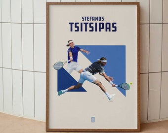 Tsitsipas poster | Stefanos Tsitsipas poster | Stefanos Tsitsipas | tennis wall art | tennis gift | Minimalist | digital DOWNLOAD