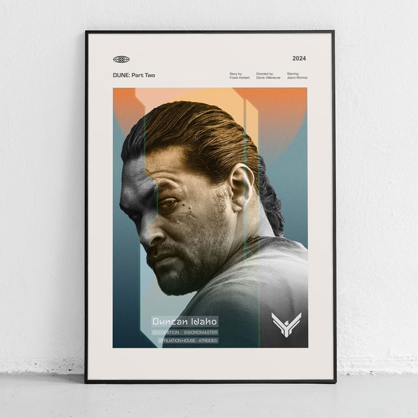 Duncan Idaho poster, Jason Momoa poster, Dune Fan Art, Dune House Atreides, Duncan Idaho, Atreides poster - *digital download