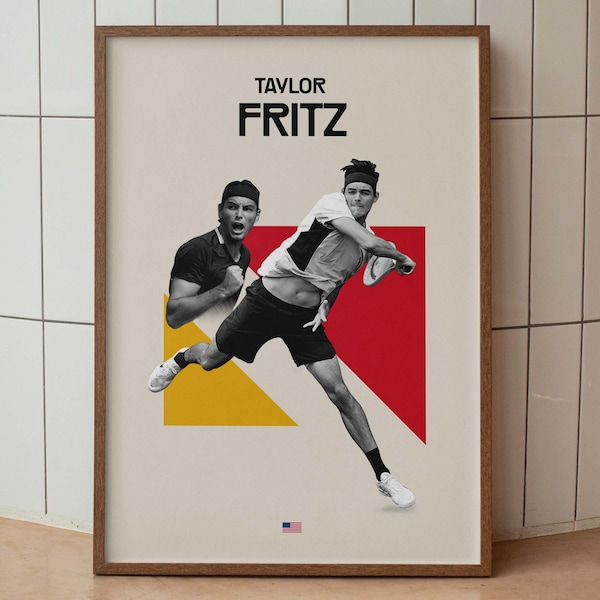 Taylor Fritz | Taylor Fritz Poster | Taylor Fritz Kunstdruck | Tennis Poster | minimalistisches Design | Amerikanische Tennisspielerin -digitaler DOWNLOAD!!