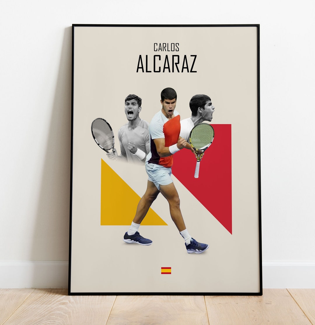 Carlos Alcaraz 2 Poster Variations Tennis Poster Alcaraz Tennis Poster