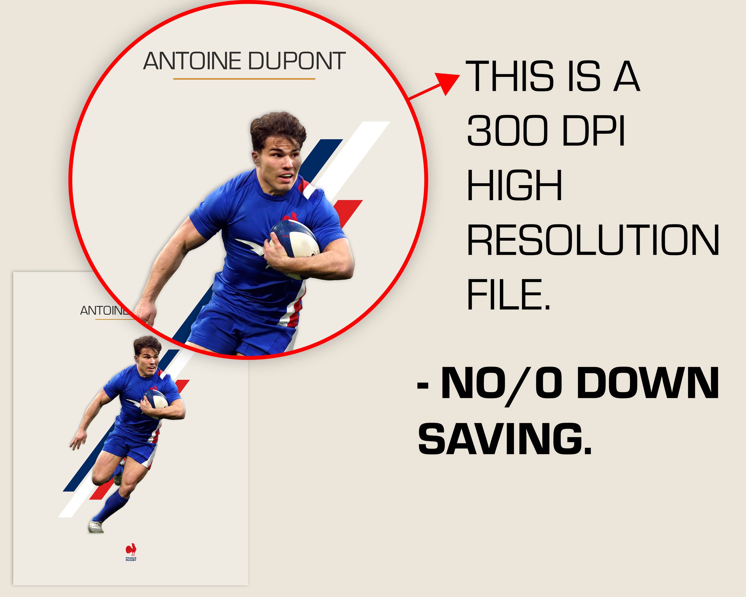 Antoine Dupont Poster Gift Idea Antoine Dupont France Rugby Poster