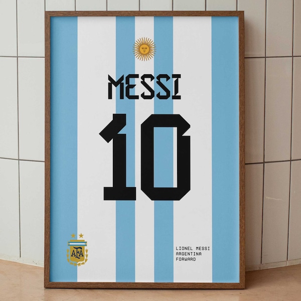 Messi Jersey | Messi poster | Lionel Messi Jersey Art | Argentina poster | Messi | DIGITAL download!!