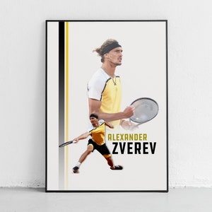 Alexander Zverev Poster | Tennis Poster | Sascha Zverev | Tennis-Druck | Minimalistische Tennis Kunst | Zverev | Tennis Geschenkidee |digitaler DOWNLOAD