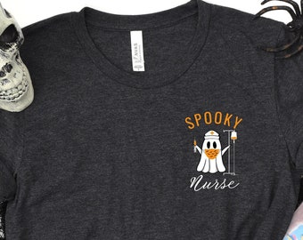 Spooky Ghost Nurse Shirt | Halloween Nursing Tee