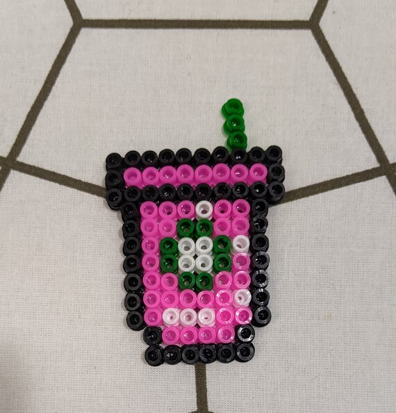 Starbucks Pink Drink Inspired Perler Bead Etsy