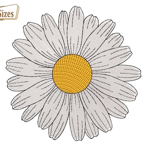 Mini Daisy Flower Embroidery Design, Daisy Flower Digital Embroidery Machine Designs Dateien, JEDE Größe, Sofortiger Download