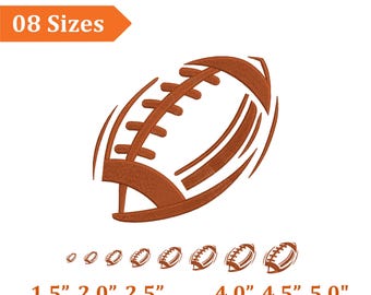 American Football Ball  Embroidery Design, Rugby Football Embroidery Design, Sport Ball Embroidery Design, Game Day Machine Embroidery Files