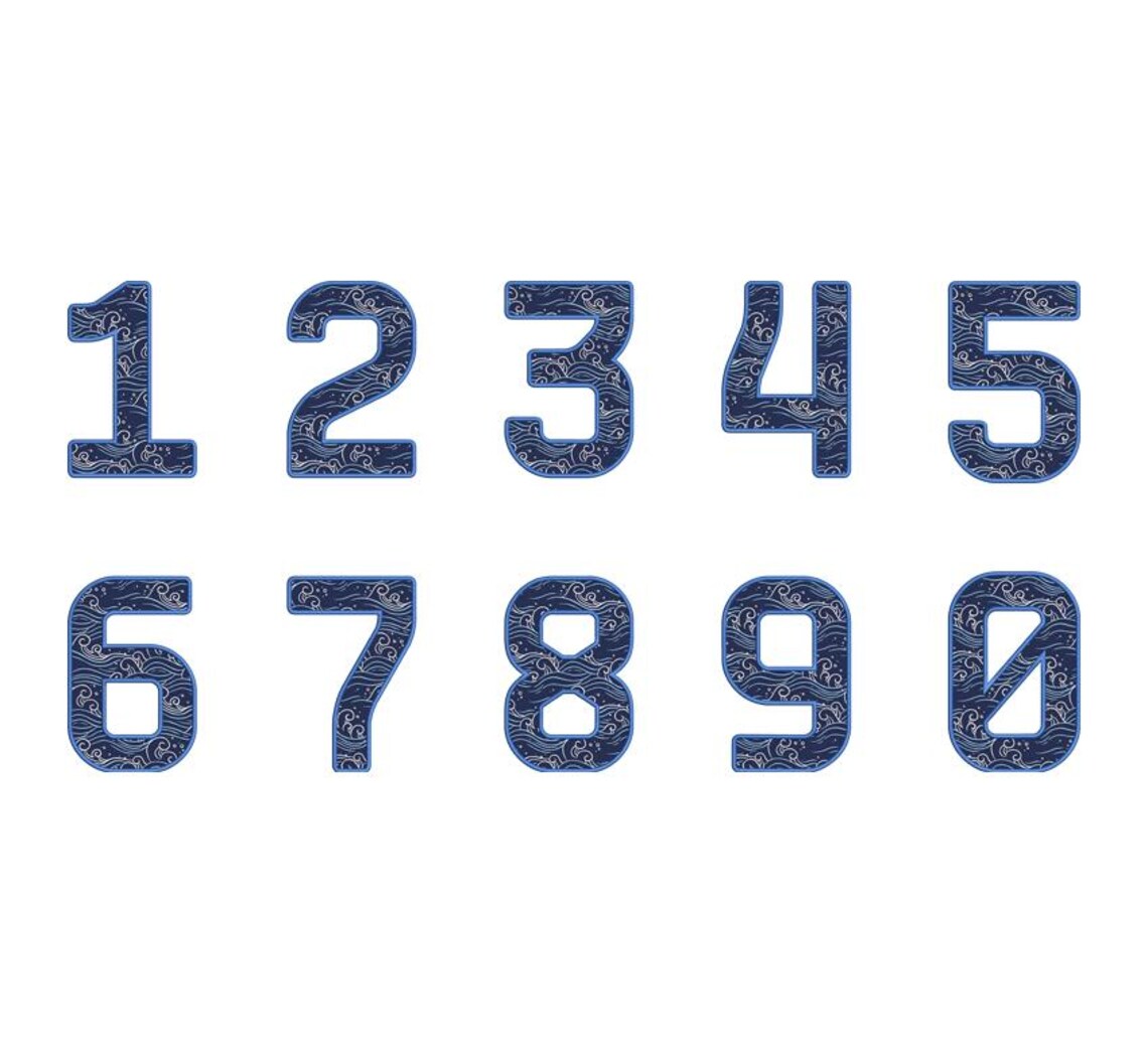 Numbers Applique Embroidery Design | 0–9 Number Machine Embroidery ...