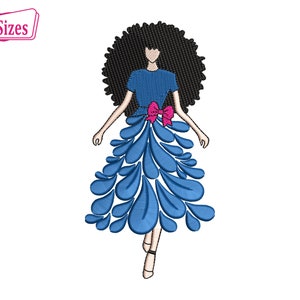 Afro Girl Embroidery Design, Black Woman Embroidery Designs, Afro woman Machine Embroidery Design, African African Woman Embroidery Files