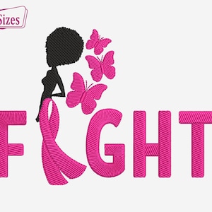 Pink Ribbon, Awareness Embroidery Design, Breast Cancer Embroidery, Ribbon Embroidery Files, Fight Embroidery Design, Breast cancer pattern