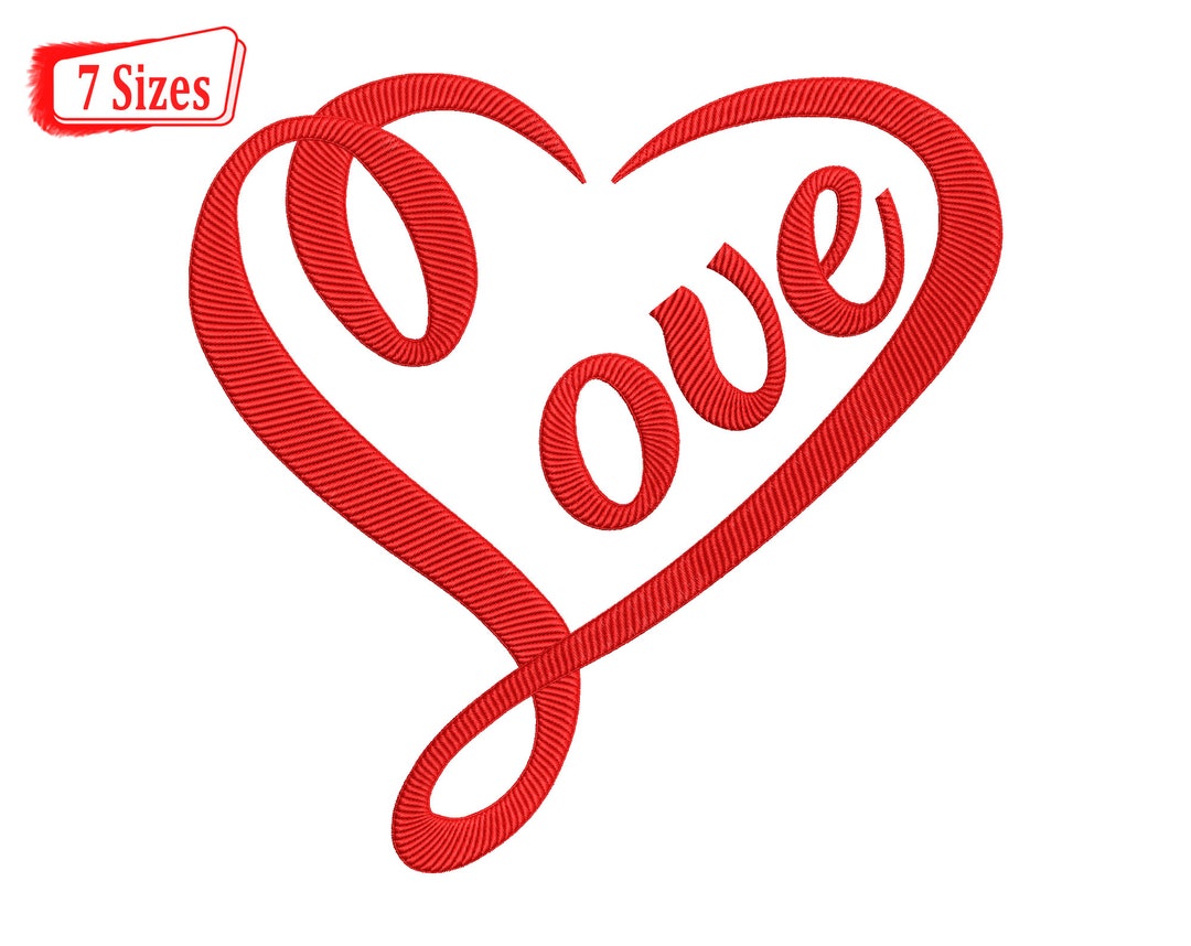 Heart Embroidery Patterns, Heart Embroidery, Heart Design, Love Heart ...