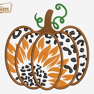 Halloween Embroidery, Halloween Pumpkin Applique Files, Pumpkin Embroidery Design Patterns, Trendy Pumpkin Digital Machine Embroidery Files