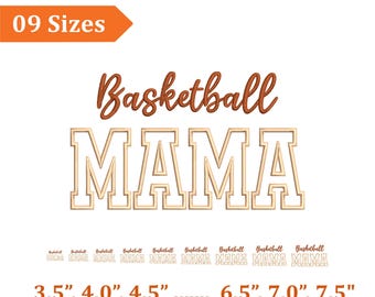 Baseball Mama Embroidery Files, Mama Mom Applique Embroidery Design, Sports Mother Day Digital Embroidery Files, Baseball Cheer Mom, 9 Sizes